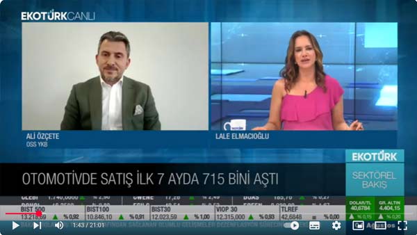 OSS Başkanı Ali ÖZÇETE 04.08.2025 tarihli EKOTÜRK - Sektörel Bakış programına konuk oldu