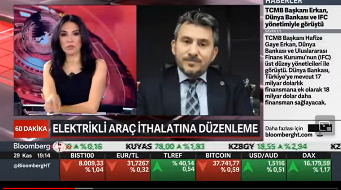 OSS Başkanı Ali ÖZÇETE'nin konuk olduğu 29.11.2023 Tarihli Bloomberg HT Kanalı Ana Haber Bülteni
