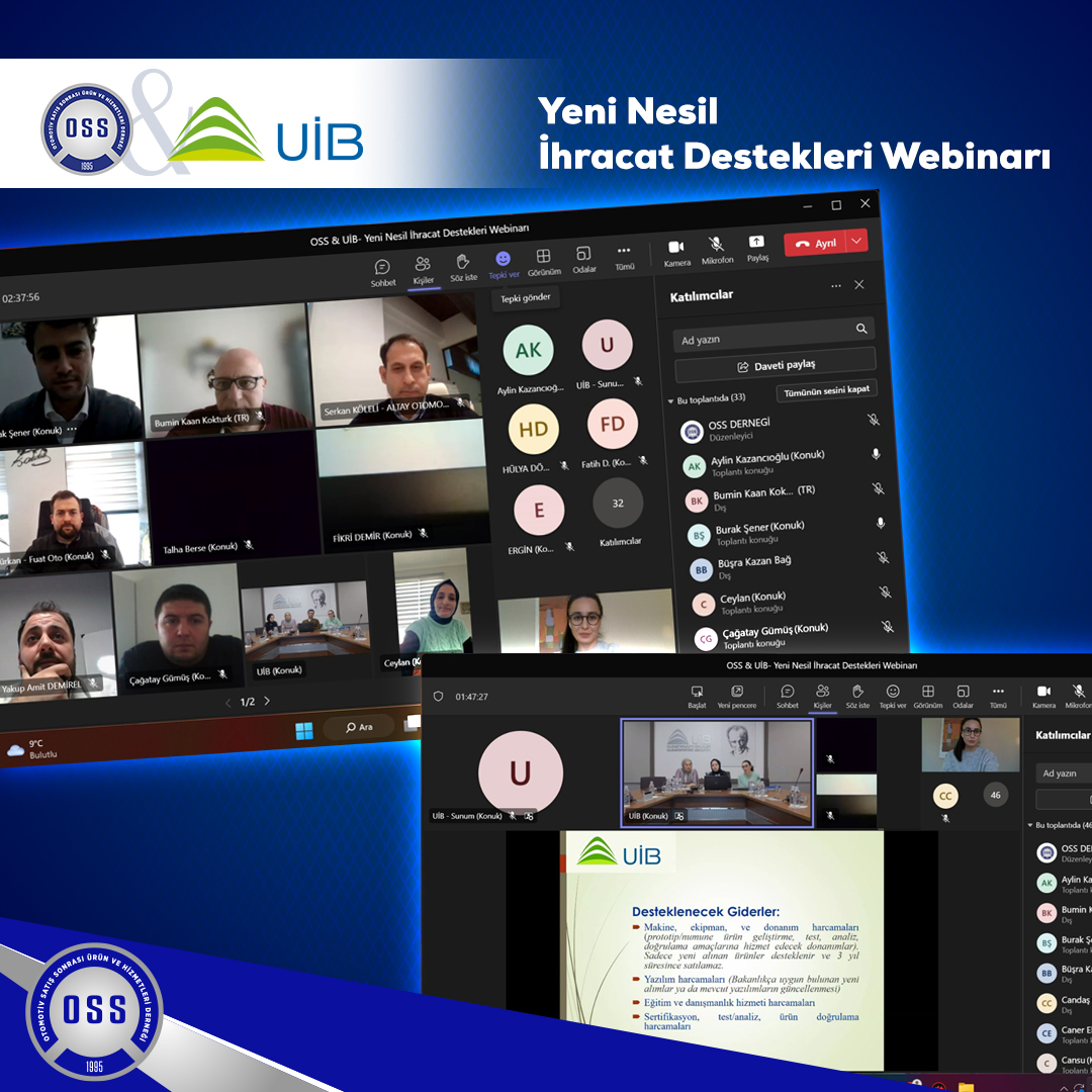 OSS & UİB- Yeni Nesil İhracat Destekleri Webinarı
